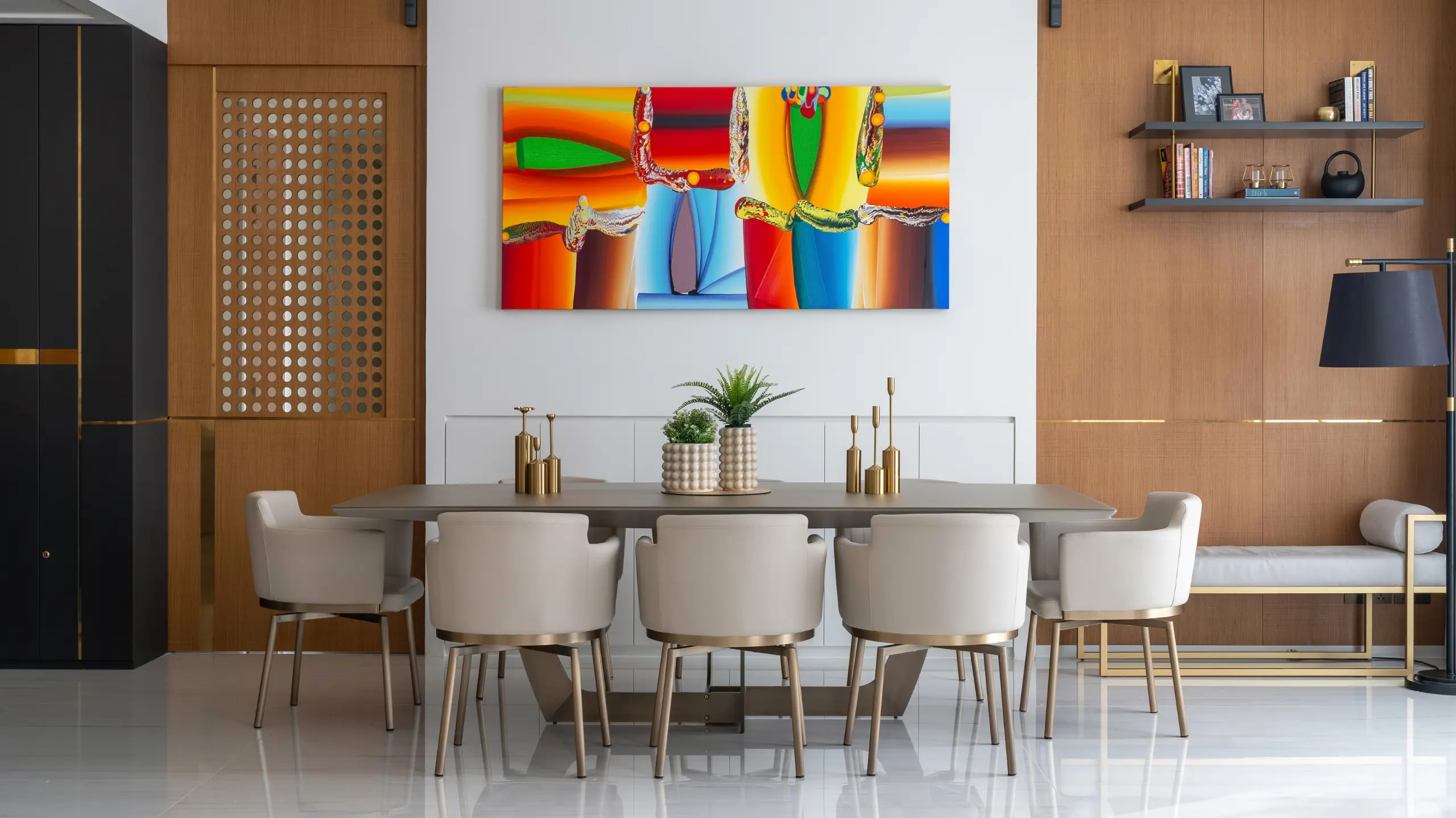 Luxury modern living room interior designed by KarMeh Design & Fitout